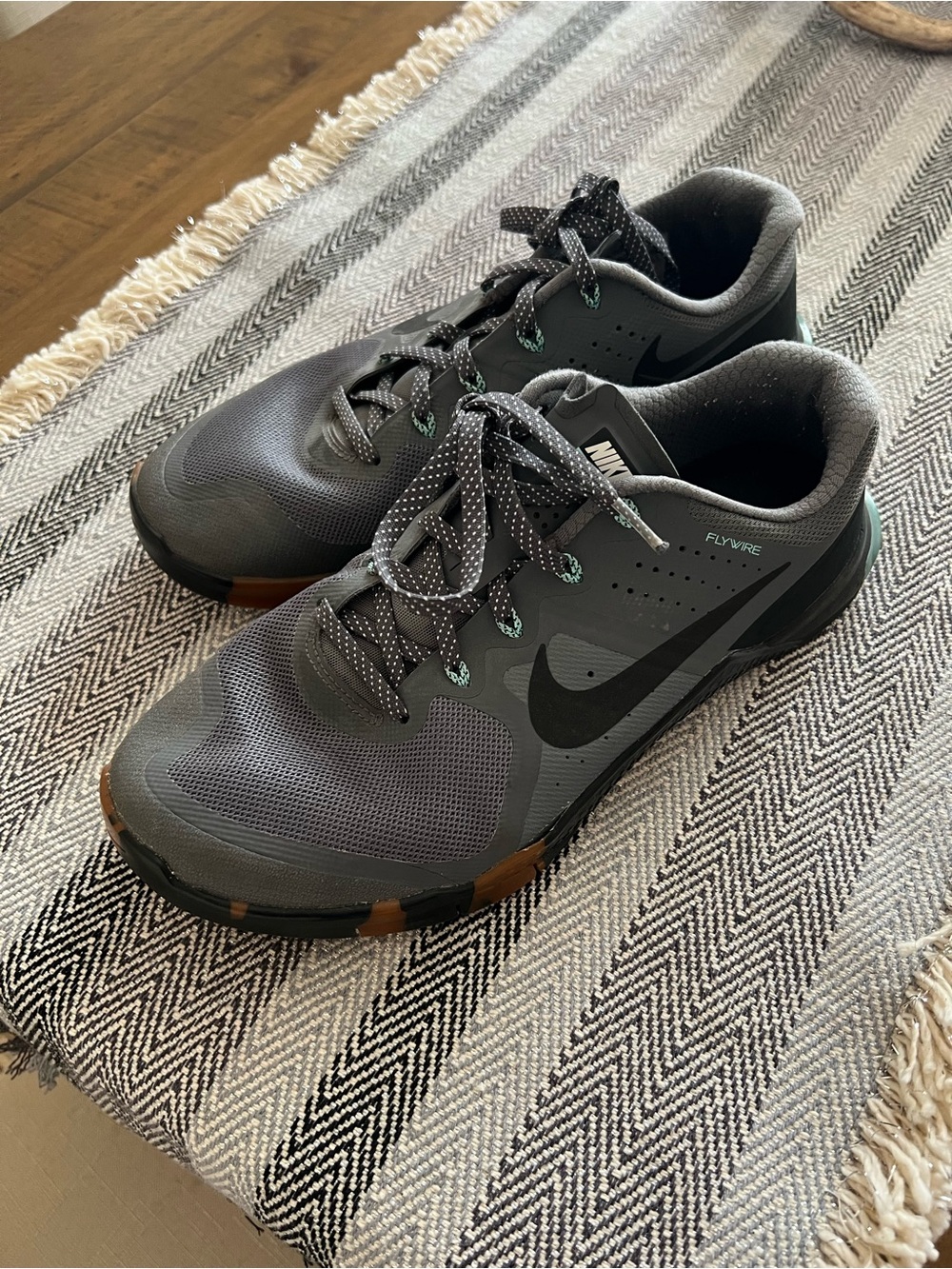 Nike Women’s Gray Metcon Flywire Training Shoes
